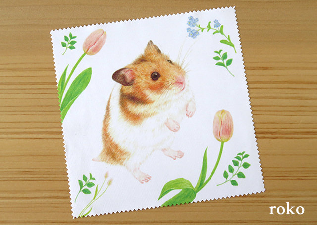 roko ハムスターのメガネ拭き（スマホクリーナー）